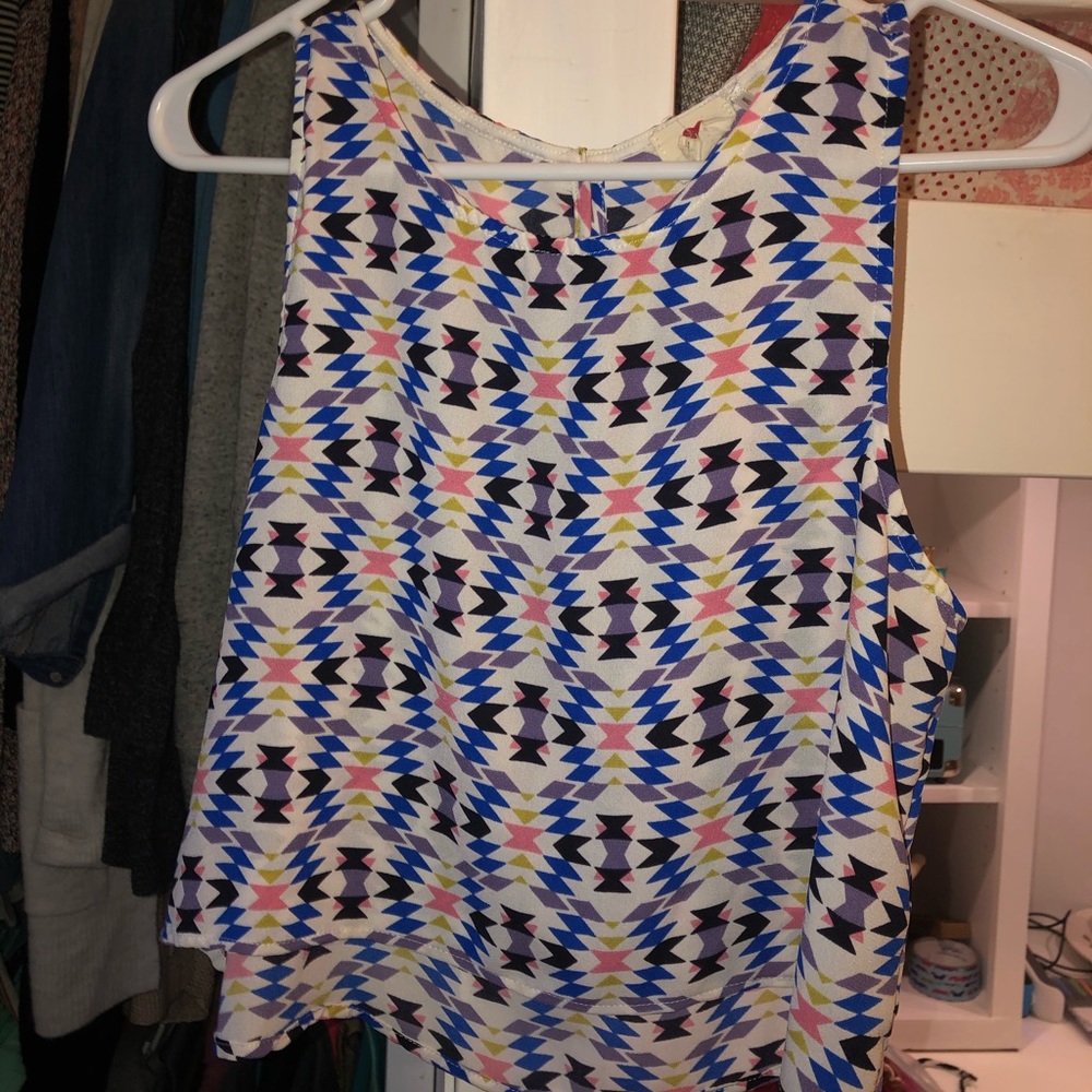 multi colored crop top